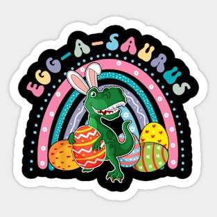 Egg A Saurus Easter Bunny Dinosaur TRex Sticker